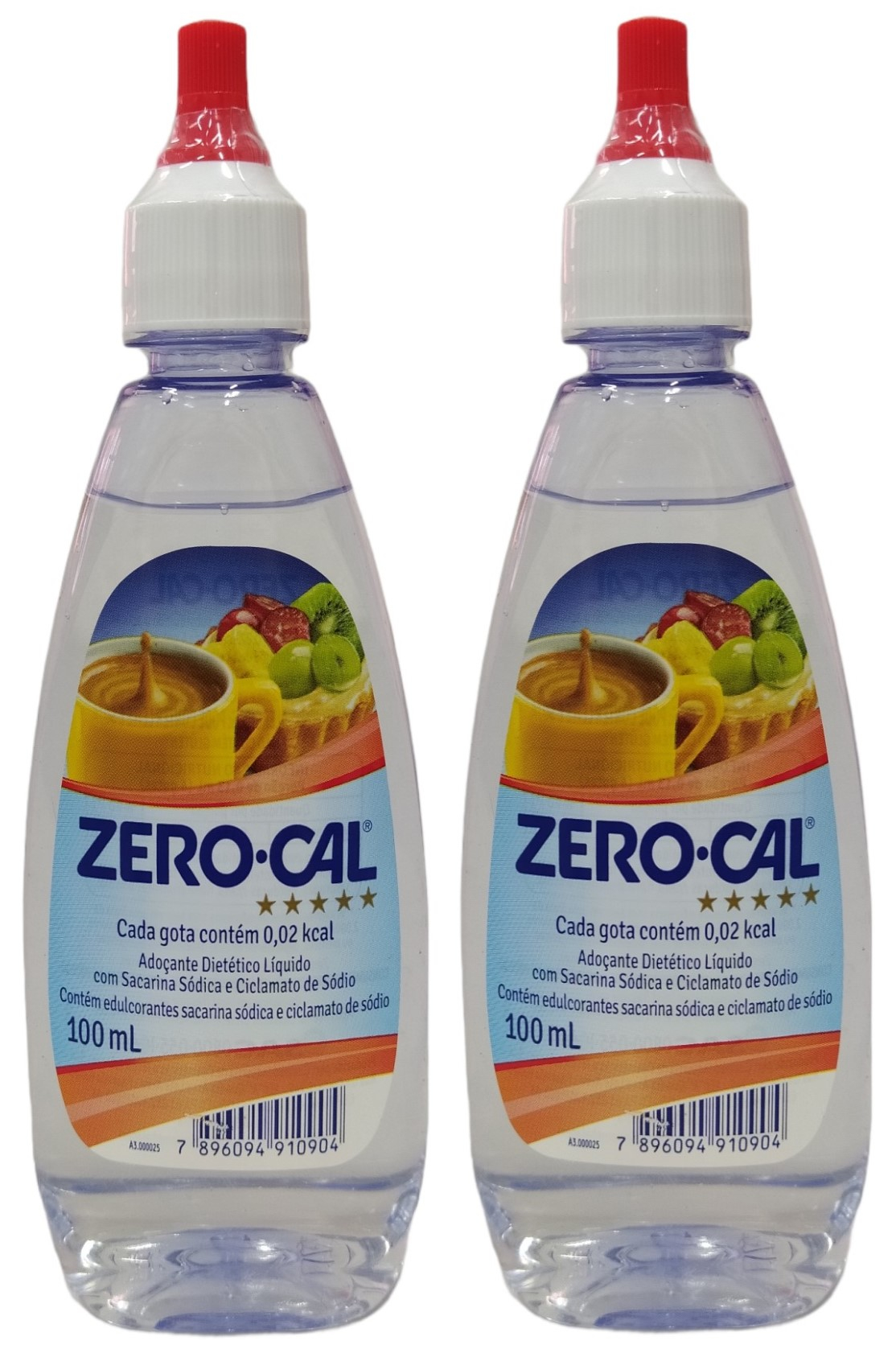 Adoçante Zero Cal 100Ml Gotas Kit Com 02 Unidades
